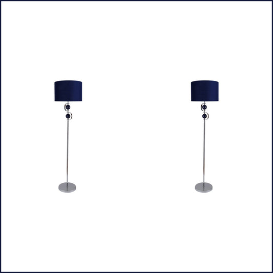2X Lexi Lighting Rialto Floor Lamp - Navy