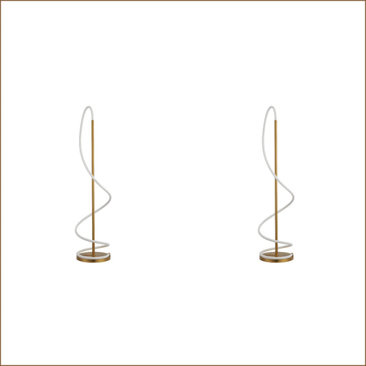 2X Lexi Lighting Lyona LED Floor Lamp - Gold