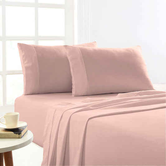 Park Avenue 175 GSM Egyptian Cotton Flannelette Sheet Sets Long Single Rose