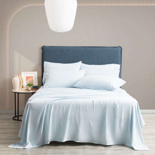 Ddecor Home Ultra Plush Vintage Washed Microfiber Sheet set Queen Blue