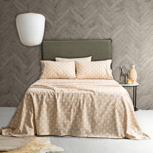 Park Avenue 175 GSM Egyptian Cotton Flannelette Sheet Sets Queen Ginko