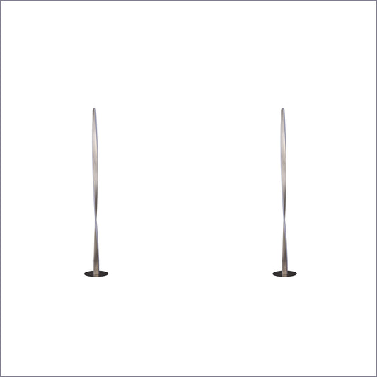 2 X Lexi Lighting Enhalus LED Floor Lamp - Brushed Chrome