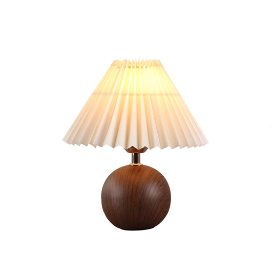 2 X Lexi Lighting Orbelle Table Lamp - Walnut