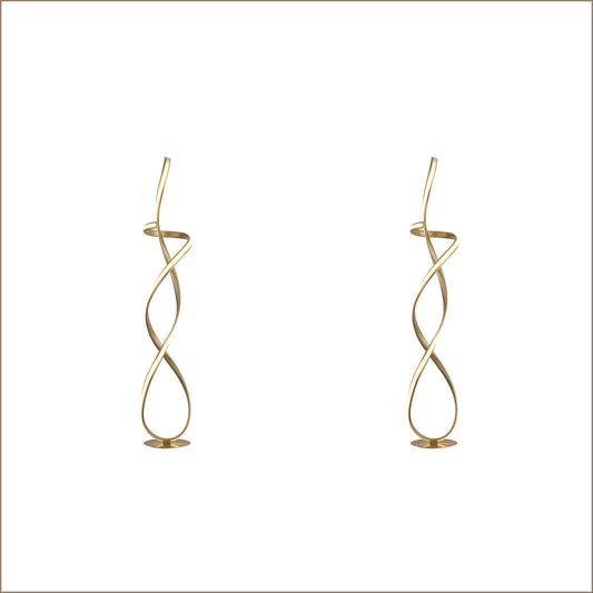 2 X Lexi Lighting Ainhoa LED Floor Lamp - Gold