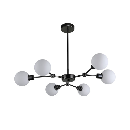 2 X Lexi Lighting Grette 6 Lights Pendant Light - Opal Glass
