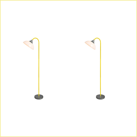 2 X Lexi Lighting Alberta Floor Light - Yellow
