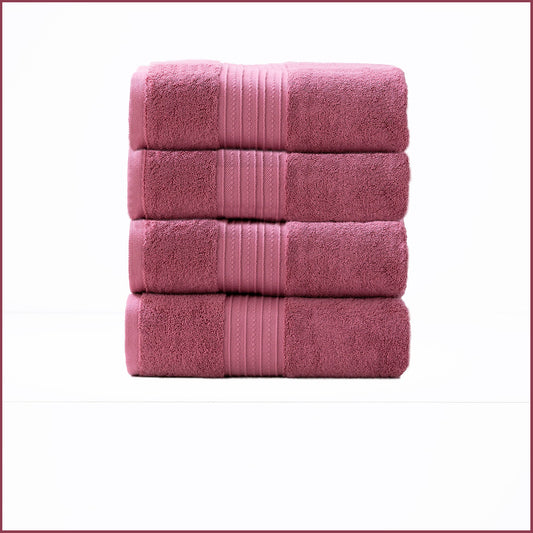 Renee Taylor Brentwood 650 GSM Low Twist 4 Piece Bath Towel Rosebud