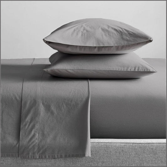Mega Queen Bed Renee Taylor 300 Thread Count 100% Organic Cotton Sheet Set Steel Grey