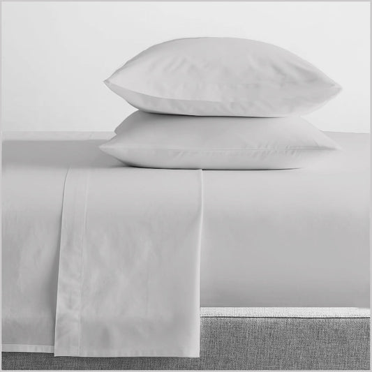 Long Single Bed Renee Taylor 300 Thread Count 100% Organic Cotton Sheet Set Vapour