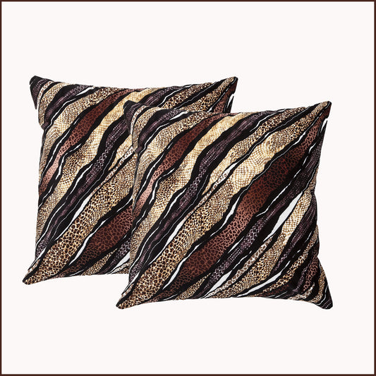 Renee Taylor Poly Velvet Printed Cushion filled 50 x 50 Cms Skin- Twin Pack