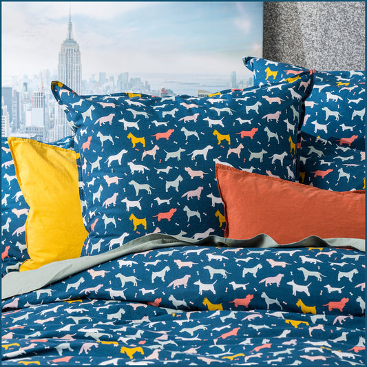 King Bed Renee Taylor European Vintage Washed Printed Cotton Quilt Cover Set Novelty