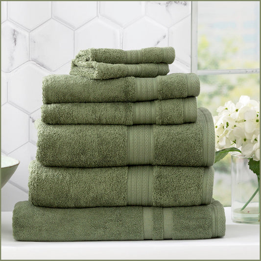 Renee Taylor Stella 650 GSM Super Soft Bamboo Cotton 7 Piece Jade