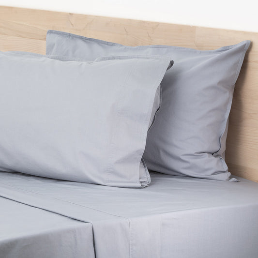 King Bed Renee Taylor Helena Vintage Stone washed Sheet Set  Dusty Blue