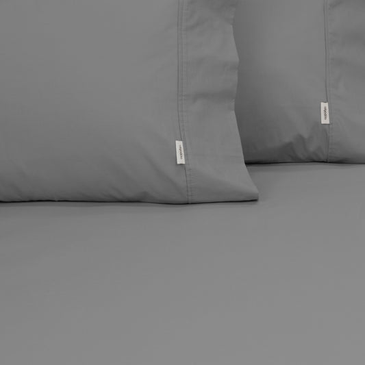 Algodon 300TC Cotton Fitted Sheet Combo Set - King (Charcoal)