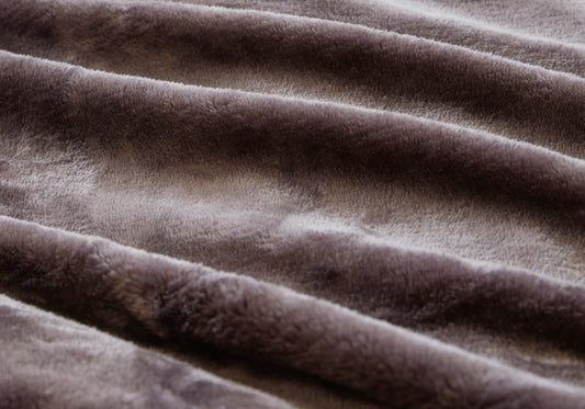 Ardor Boudoir Lucia Luxury Plush Velvet Blanket - Double (Charcoal)