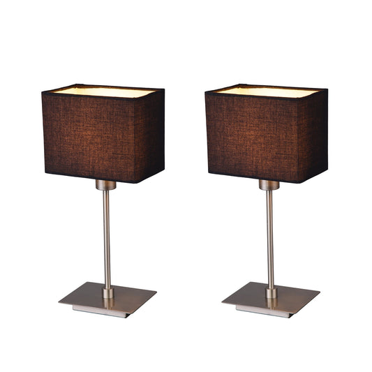 Lexi Lighting Set of 2 Pueblo Table Lamp - Black
