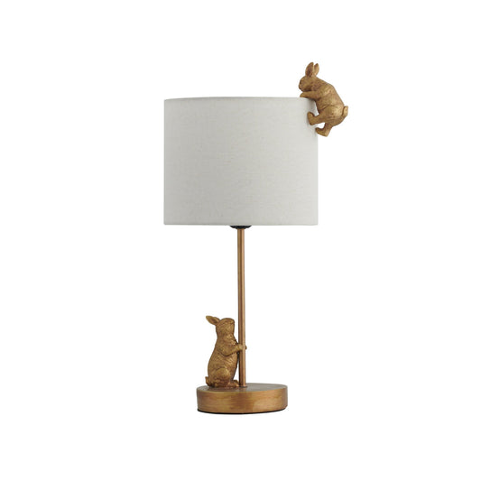 Lexi Lighting Two Rabbits Playing Table Lamp