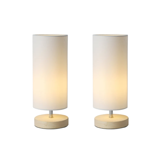2 X Lexi Lighting Mano Cylinder Table Lamp Set of 2