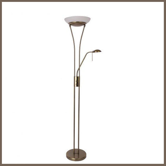 Lexi Lighting Reed LED Mother & Child Floor Lamp - Antique Brass