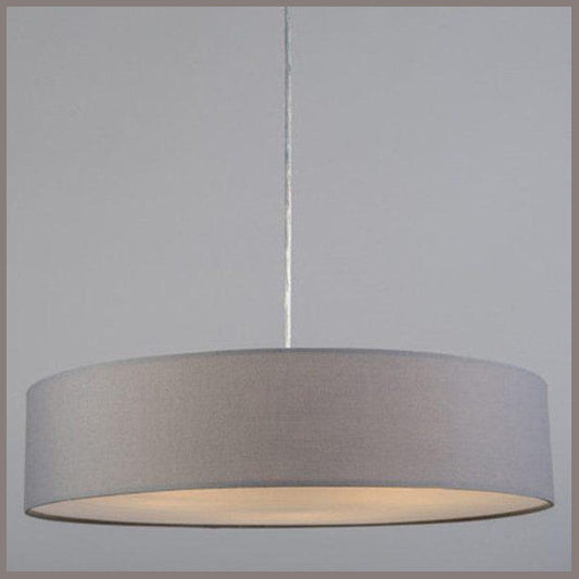 2 X Lexi Lighting Mara Drum Pendant Light with Grey Shade