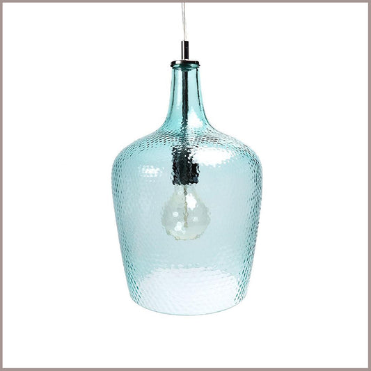 2 X Lexi Lighting Marsha Glass Pendant Light - Blue
