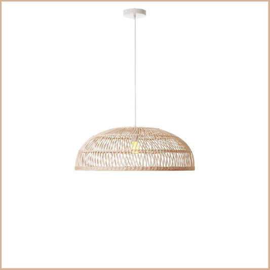 2 X Lexi Lighting Amara Rattan Pendant Light - Large