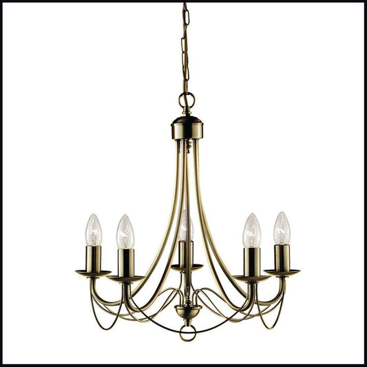 Lexi Lighting Zanzibar 5-Light Chandelier - Antique Brass