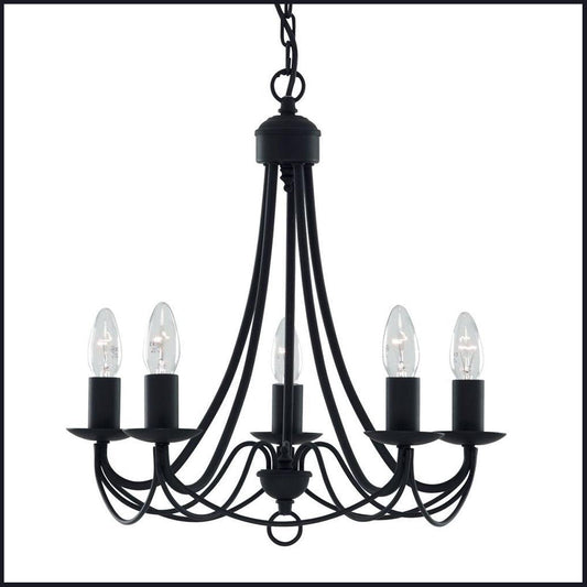 Lexi Lighting Zanzibar 5-Light Chandelier - Black