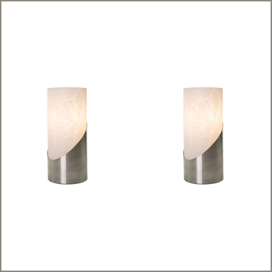 2X Lexi Lighting Marc Table Lamp - Satin Chrome