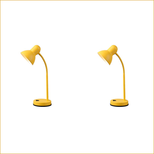 2X Lexi Lighting Lewis Table Lamp - Yellow