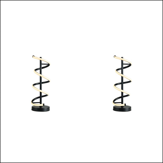 2 X Lexi Lighting Cirrhi LED Table Lamp - Black