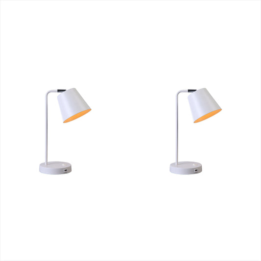 2X Lexi Lighting Mak USB Table Lamp - White