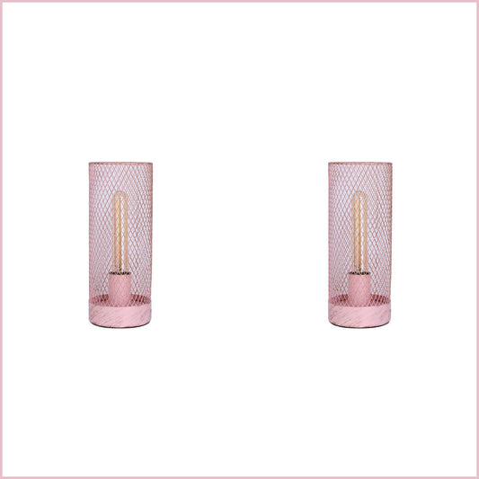 2 X Lexi Lighting Clara Touch Table Lamp - Pink