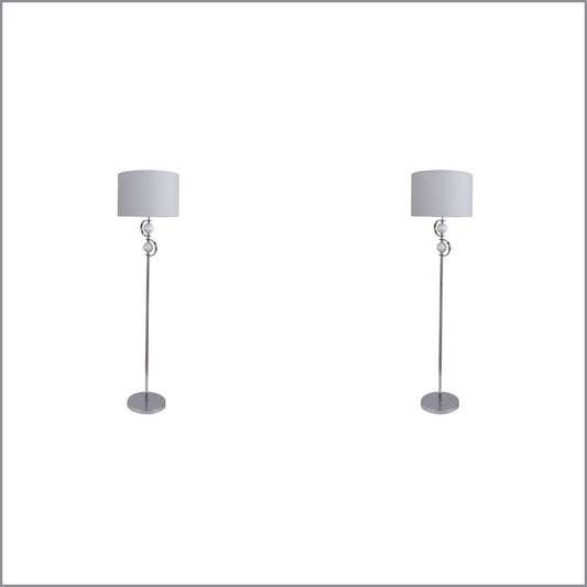 2X Lexi Lighting Rialto Floor Lamp - White