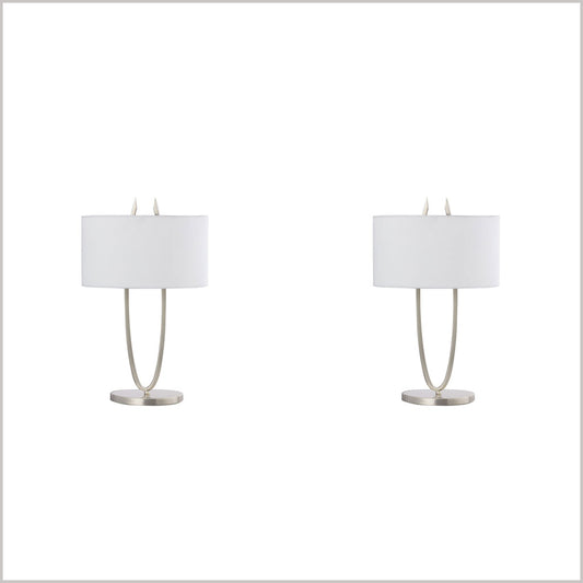 2 X Lexi Lighting Denise Table Lamp - Chrome