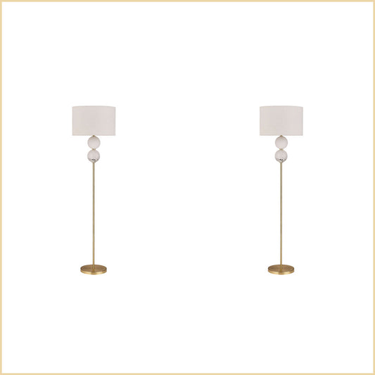 2X Lexi Lighting Murano Floor Lamp - Brass
