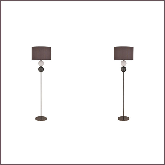 2X Lexi Lighting Murano Floor Lamp Pewter