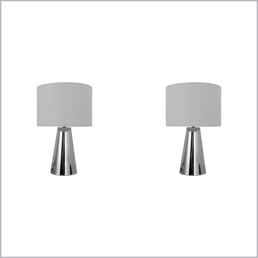 2X Lexi Lighting Tayla Touch Table Lamp - White