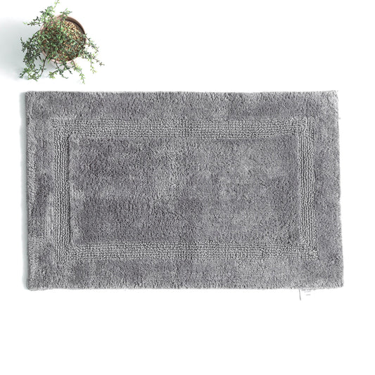 Renee Taylor Soho Cotton Reversible Bath Mat 50 x 80 Cms Nickel