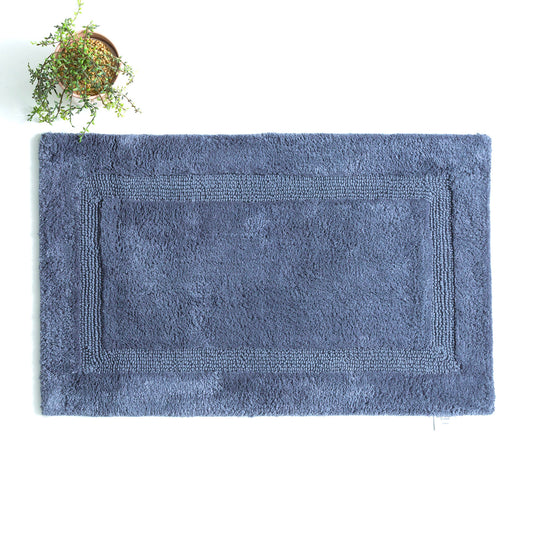 Renee Taylor Soho Cotton Reversible Bath Mat 50 x 80 Cms Blue