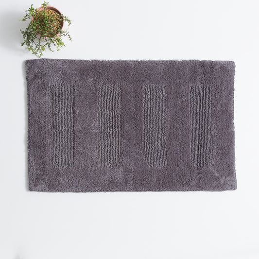 Renee Taylor Retreat Cotton Reversible Bath Mat 50 x 80 Cms Nickel