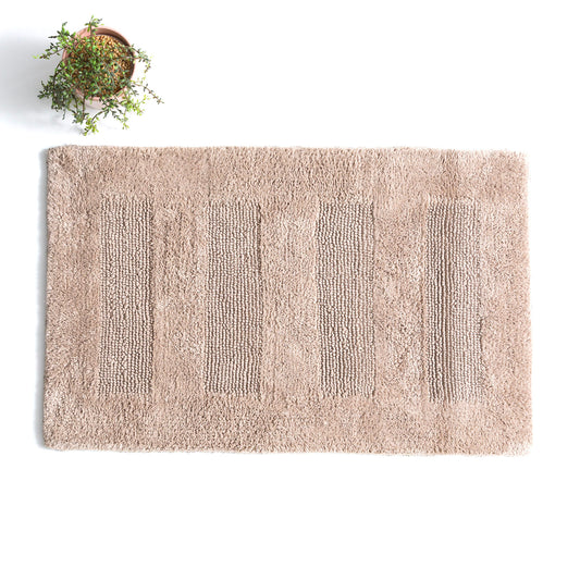 Renee Taylor Retreat Cotton Reversible Bath Mat 50 x 80 Cms Mocha