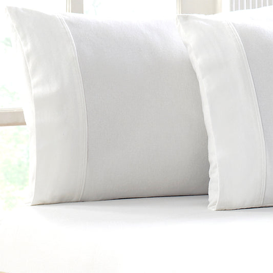 Park Avenue 175 GSM Egyptian Cotton Flannelette Fitted and Pillowcase Set Super King Snowy