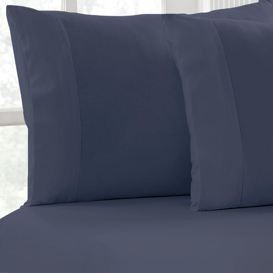 Park Avenue 175 GSM Egyptian Cotton Flannelette Fitted and Pillowcase Set King Ink