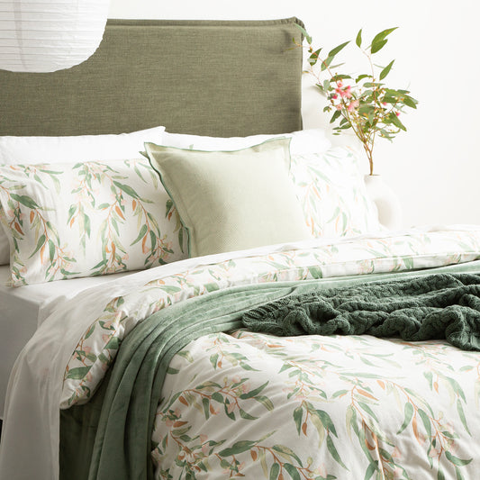 Park Avenue 175 GSM Egyptian Cotton Flannelette Quilt Cover Sets Queen Gumnut