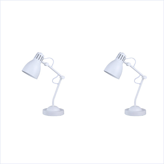 2X Lexi Lighting Nord Metal Table Lamp - White