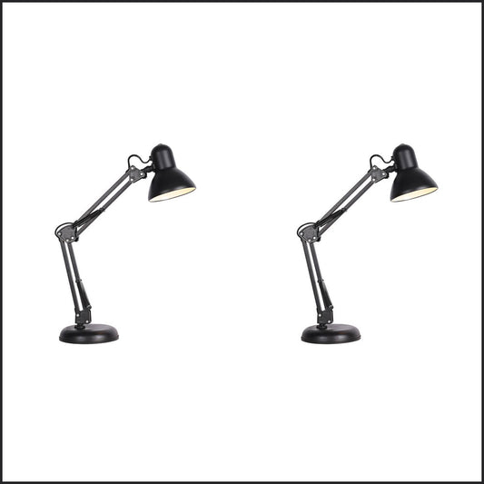 2X Lexi Lighting Ora Black Desk Lamp - 2 in1 Detachable