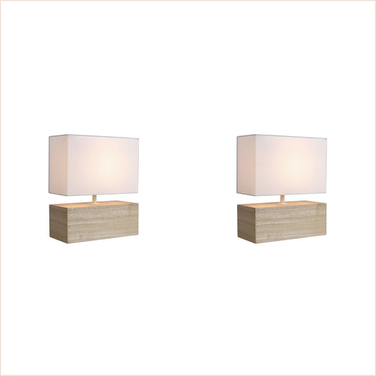 2X Lexi Lighting Mano Rectangle Table Lamp