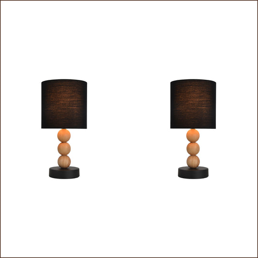 2 X Lexi Lighting Cara Table Lamp - Black