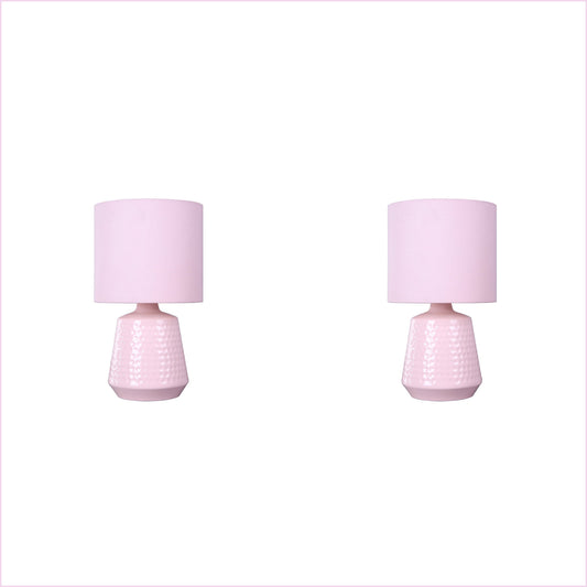 2 X Lexi Lighting Hyde Touch Table Lamp - Pink